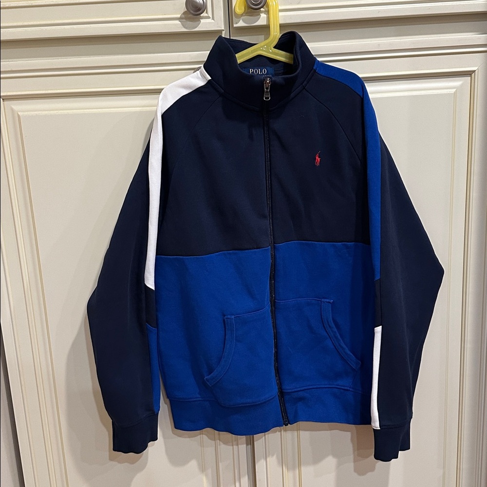 Polo by Ralph Lauren Boys' Color Block Knit Full Zip Track Jacket